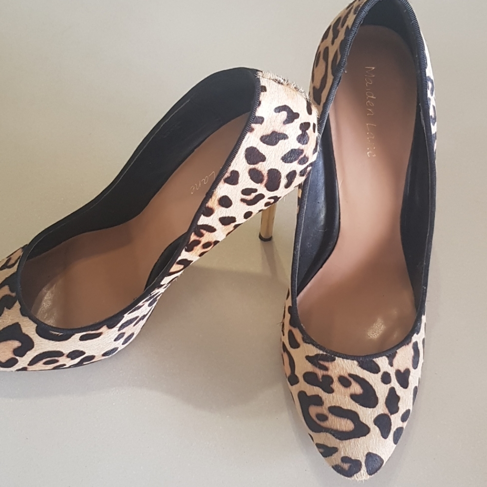 Maiden Lane Cheetah Stiletto Heels